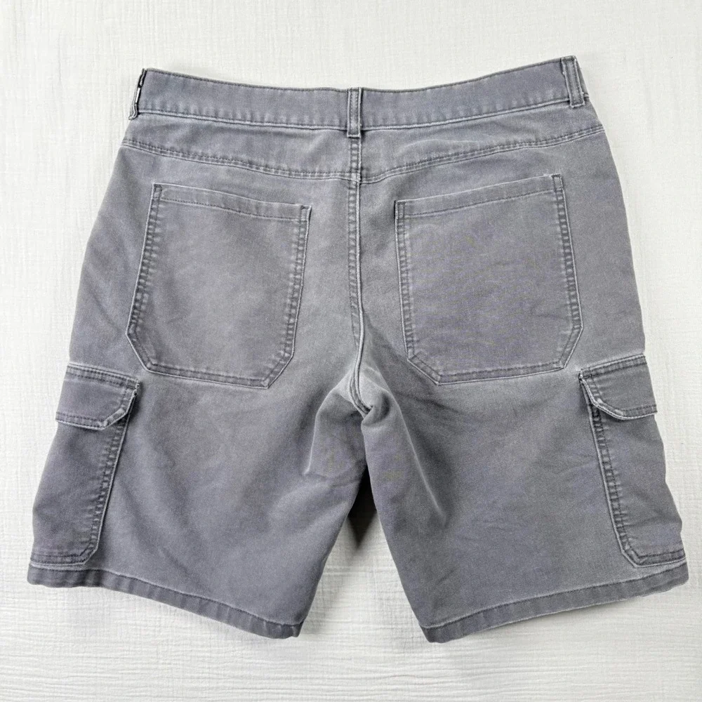 North Face Men Grey Canvas Cargo Shorts Sz 36 10